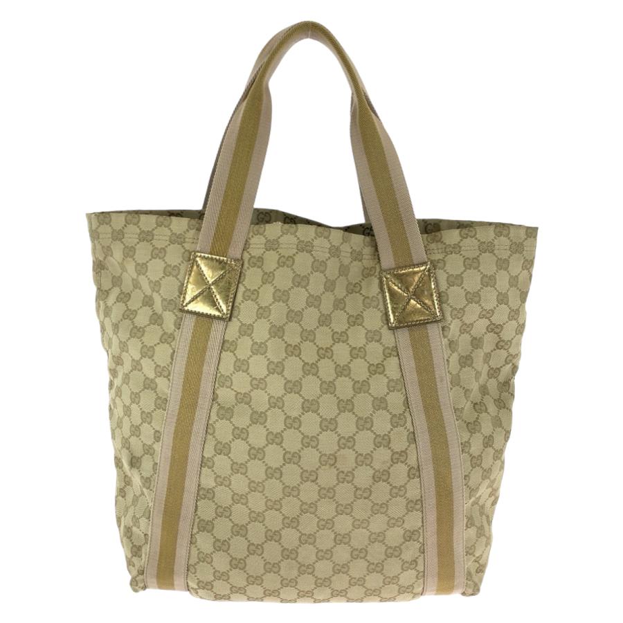 GUCCI（グッチ） 美品 シェリーライン ベージュ ゴールド GGキャンバス