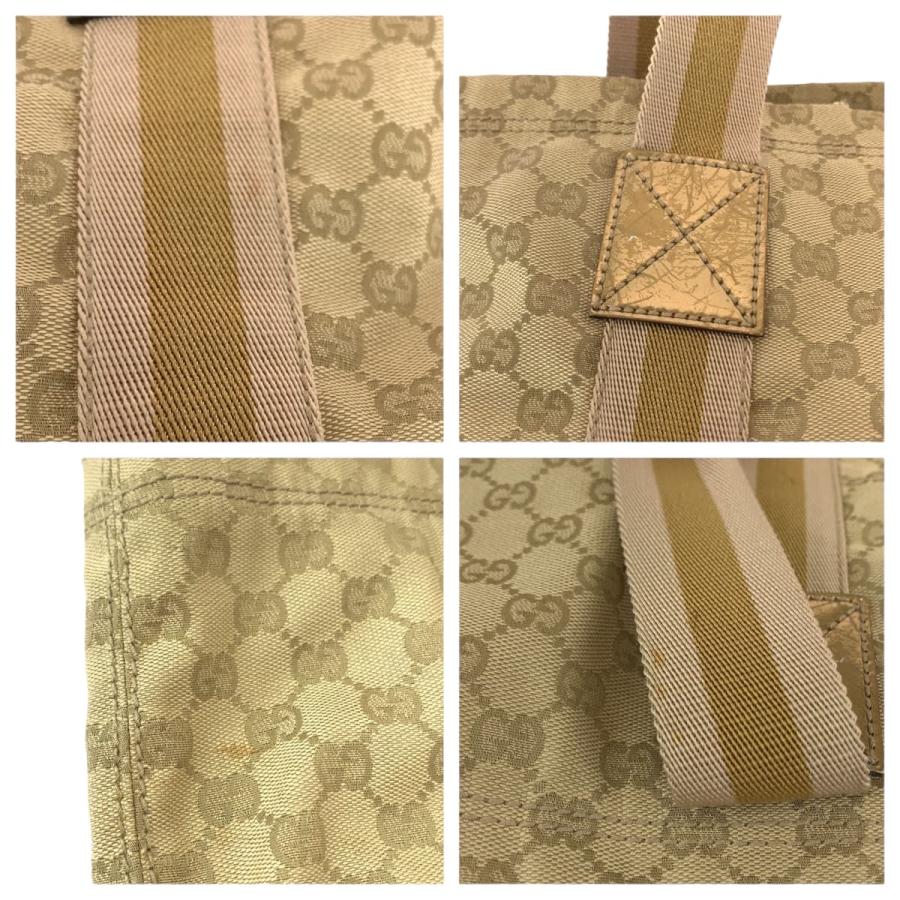 GUCCI（グッチ） 美品 シェリーライン ベージュ ゴールド GGキャンバス