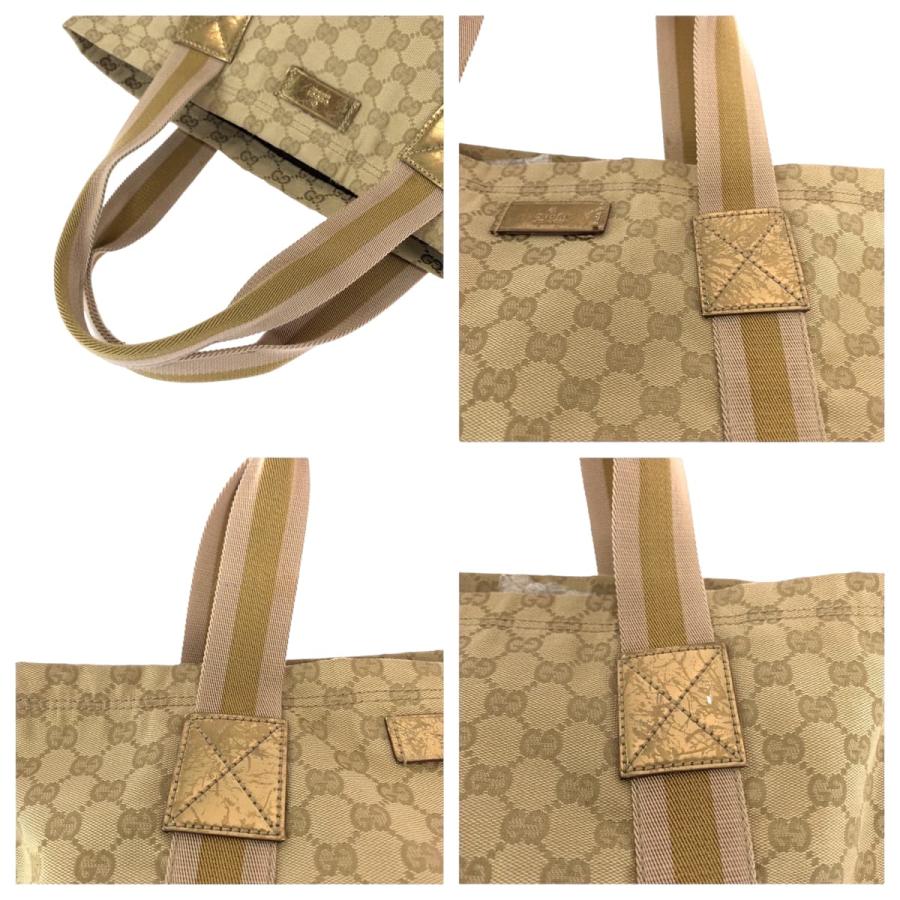 GUCCI（グッチ） 美品 シェリーライン ベージュ ゴールド GGキャンバス