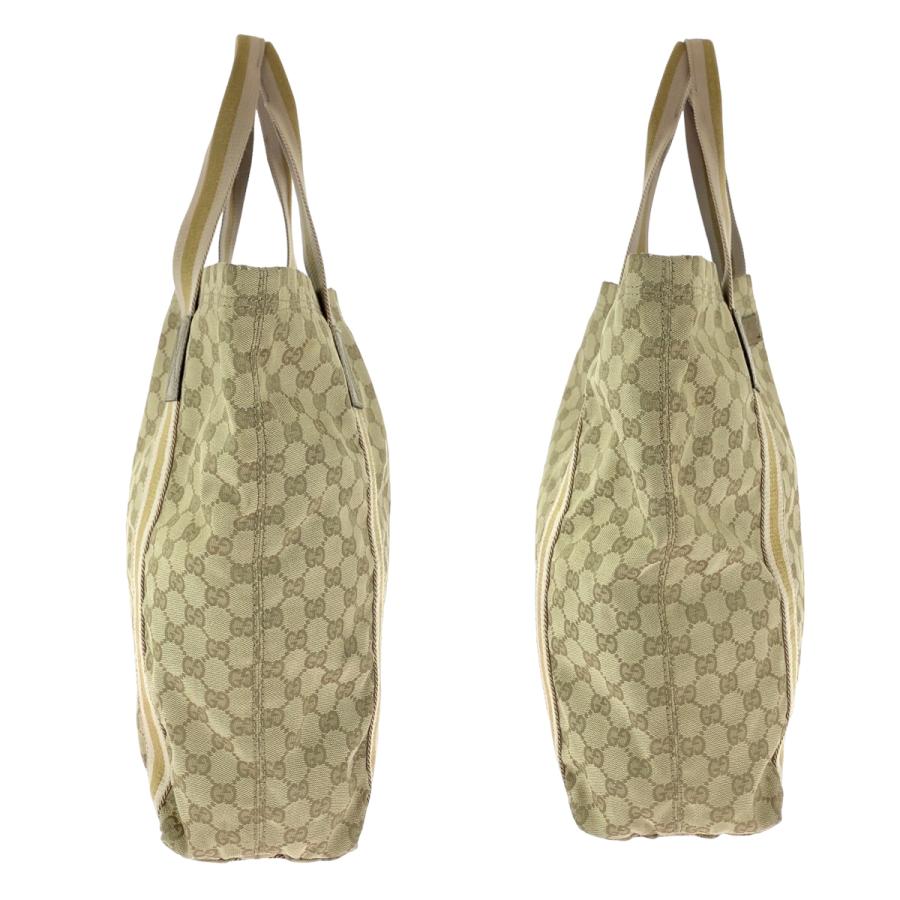 GUCCI グッチ トートバッグ 189669 ゴールド GUCCI（グッチ） 美品 シェリーライン ベージュ ゴールド GGキャンバス