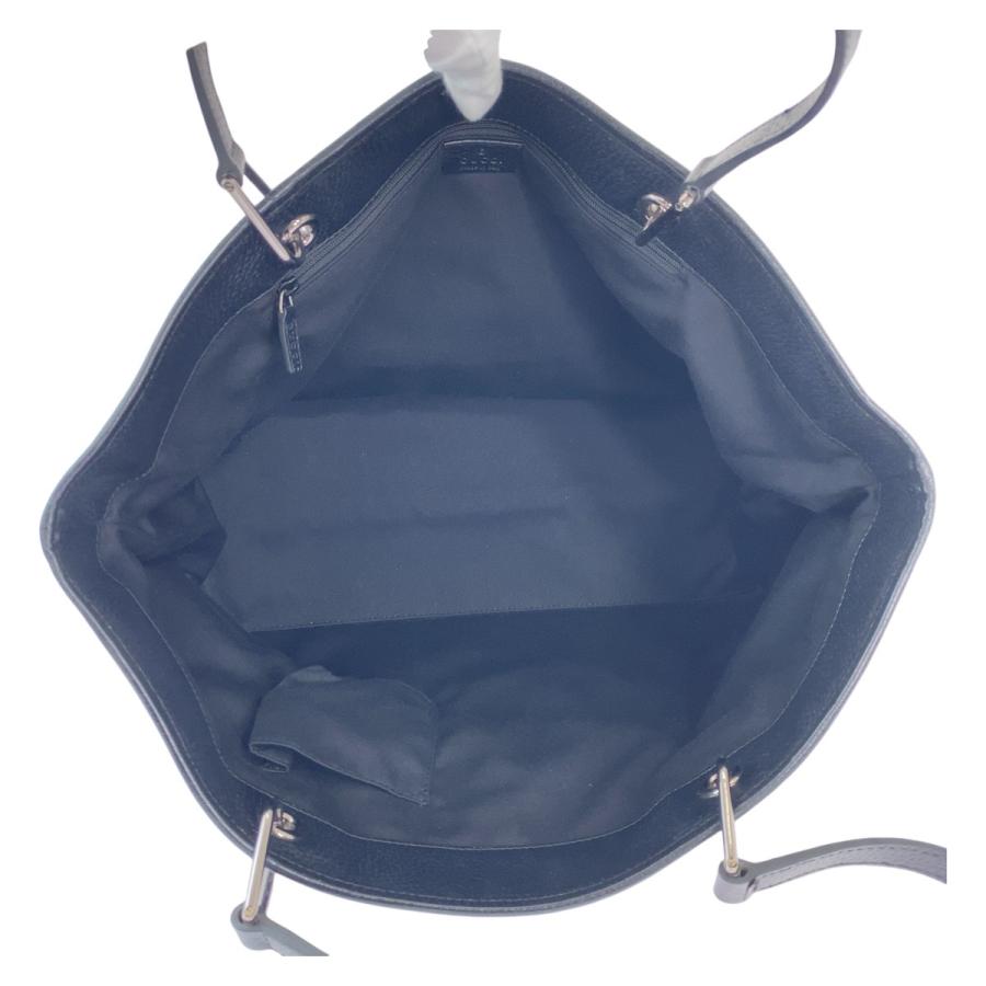 GUCCI 美品 グッチ ブラック 黒 シルバー金具 GGキャンバス/レザー  