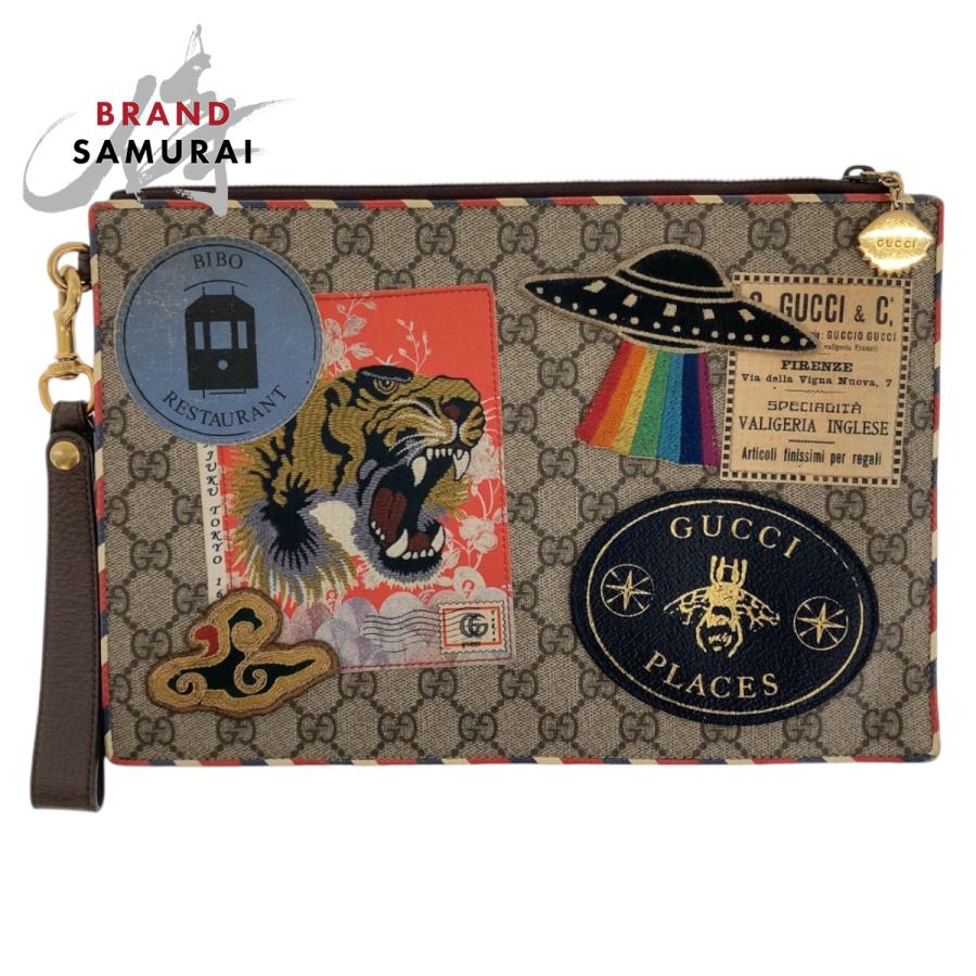 GUCCI（グッチ） クーリエ ブラウン グレー マルチカラー ゴールド金具