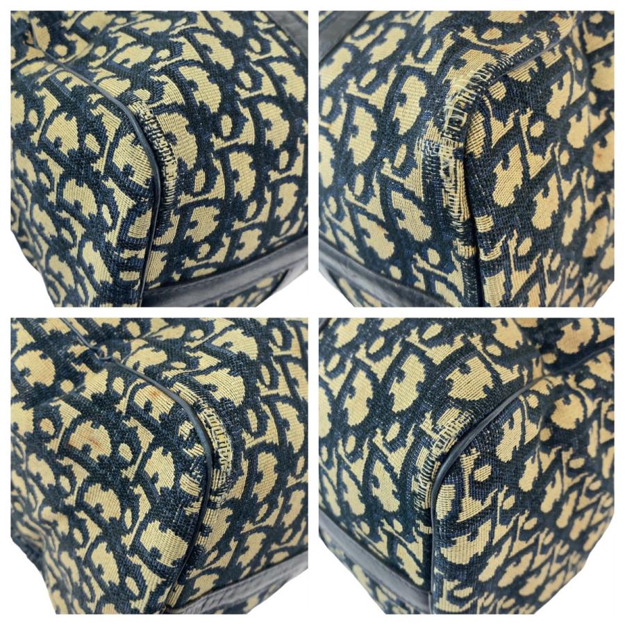 Dior ディオール ヴィンテージ トロッター ネイビー シルバー金具