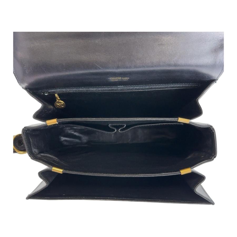 CELINE（セリーヌ） 美品 ヴィンテージ 馬車金具 ブラック 黒 ゴールド