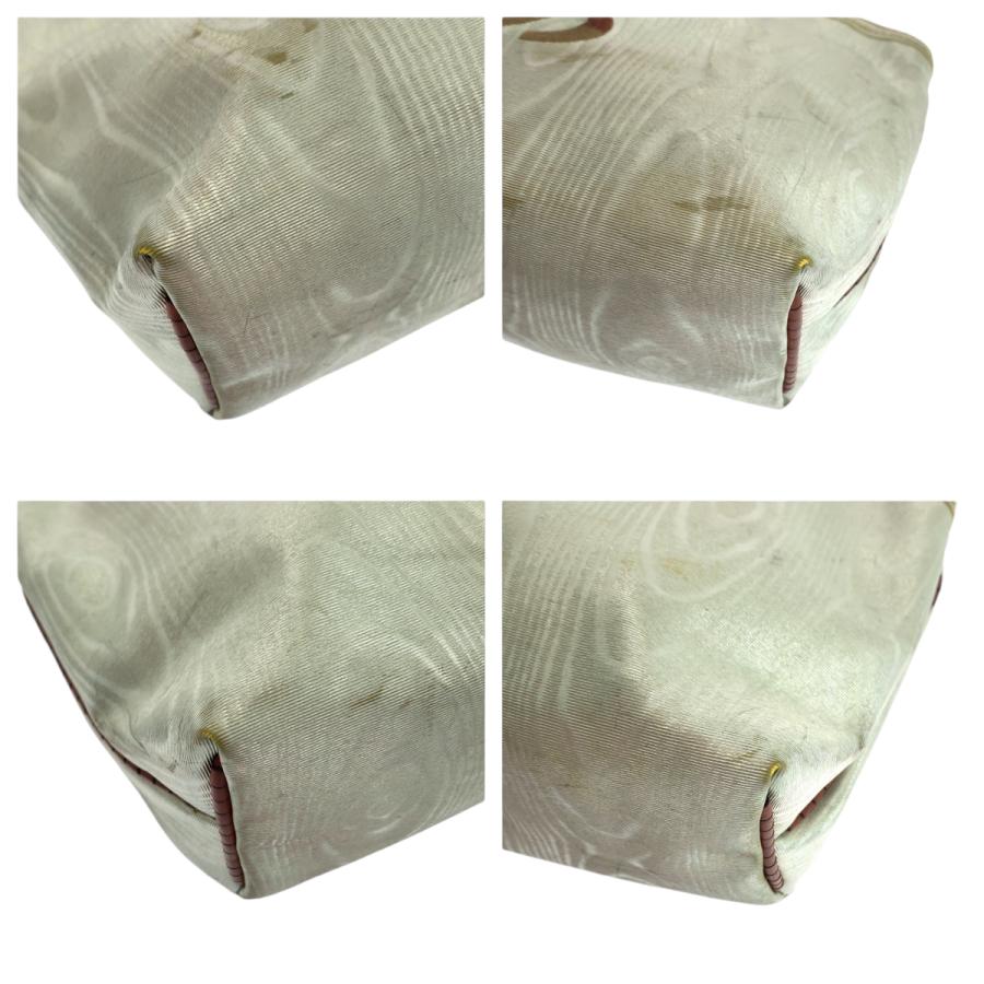 LOEWE ロエベ ヴィンテージ アナグラム ホワイト ゴールド金具 ナイロン ポーチ 化粧ポーチ レディース 408657 | LOEWE | 02