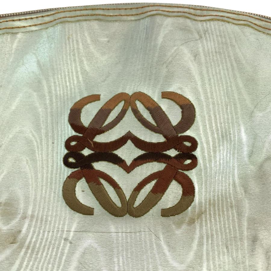 LOEWE ロエベ ヴィンテージ アナグラム ホワイト ゴールド金具 ナイロン ポーチ 化粧ポーチ レディース 408657 | LOEWE | 04