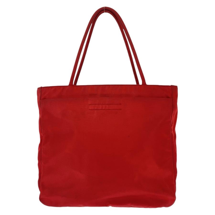 PRADA（プラダ） 美品 テスート 三角ロゴプレート レッド ナイロン 