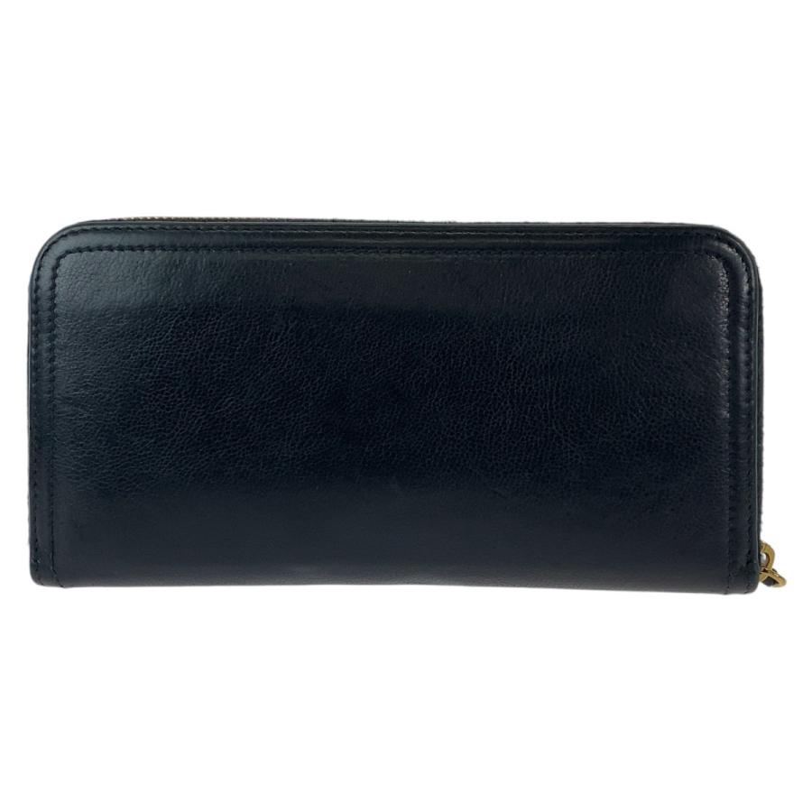 美品 PRADA プラダ リボン ブラック 黒 ゴールド金具 ナイロン 長財布