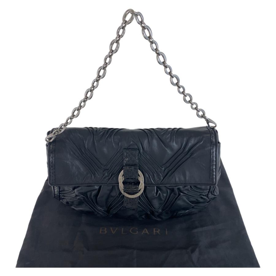 BVLGARI（ブルガリ） 美品 チャンドラ ブラック 黒 シルバー金具