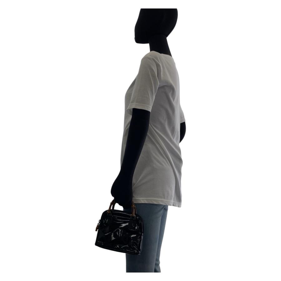 GUCCI（グッチ） 美品 バンブー ブラック 黒 シルバー金具 エナメル