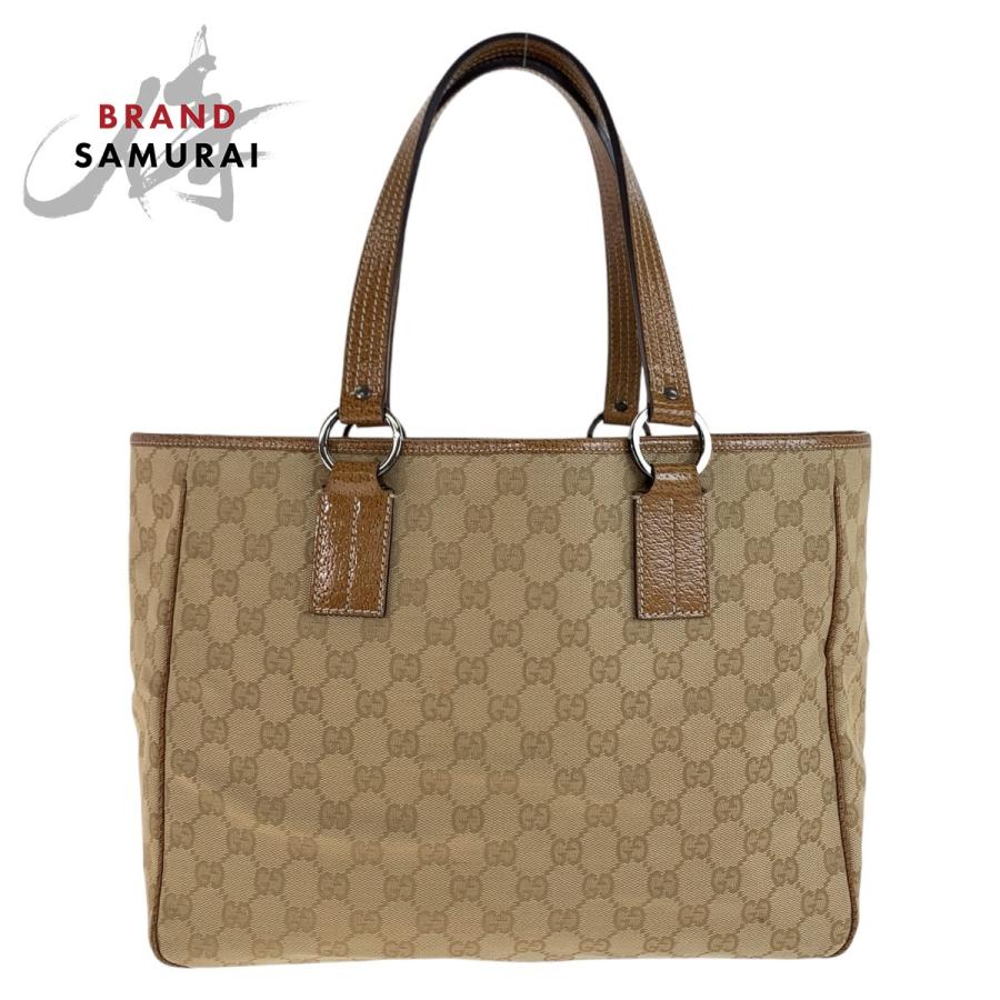 GUCCI グッチ ベージュ シルバー金具 GGキャンバス/レザー 113017  