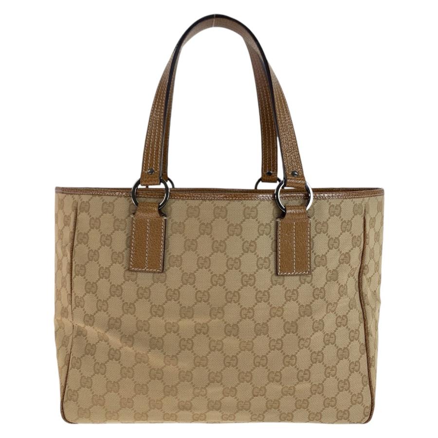 GUCCI（グッチ） ベージュ シルバー金具 GGキャンバス/レザー 113017