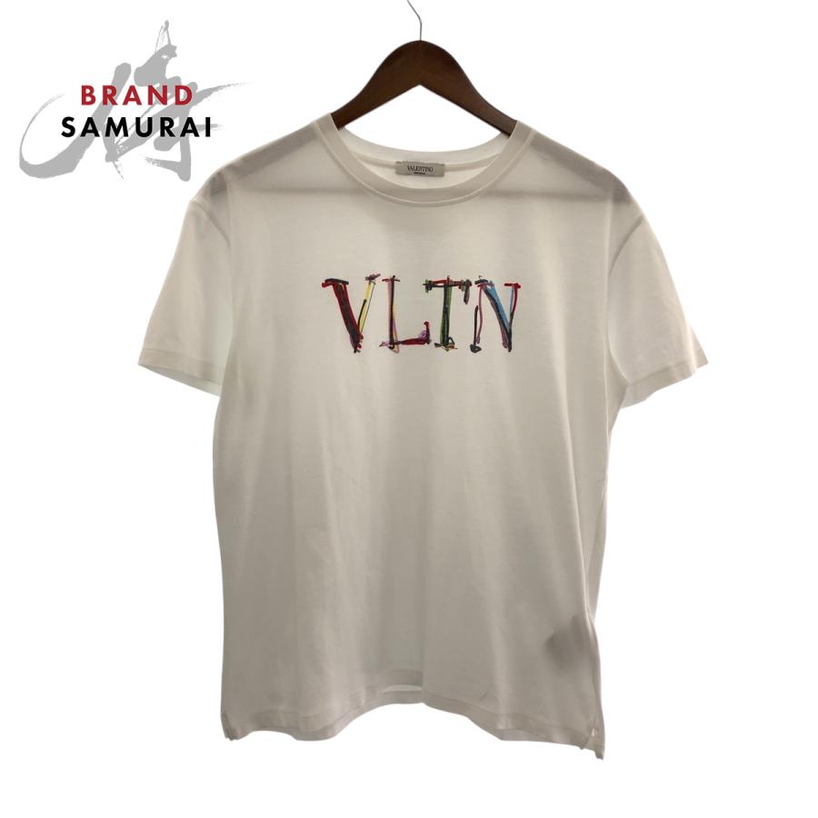 VALENTINO（ヴァレンティノ） 美品 VLTN ロゴ サイズS ホワイト マルチ 