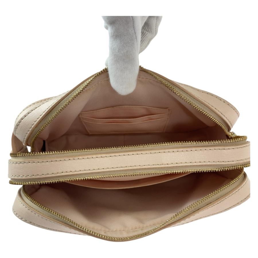FURLA（フルラ） 美品 ピンク ゴールド金具 レザー 斜め掛け 