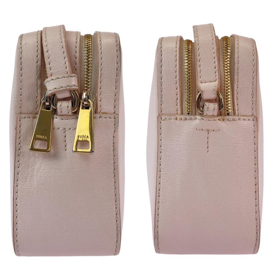 FURLA（フルラ） 美品 ピンク ゴールド金具 レザー 斜め掛け