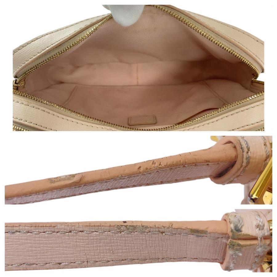 FURLA（フルラ） 美品 ピンク ゴールド金具 レザー 斜め掛け 