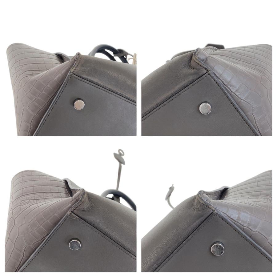 SAINT LAURENT サンローラン YSL ダウンタウン グレー シルバー金具