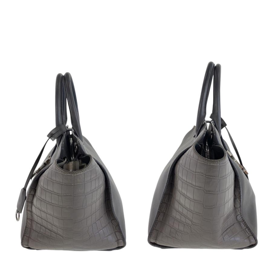 SAINT LAURENT サンローラン YSL ダウンタウン グレー シルバー金具