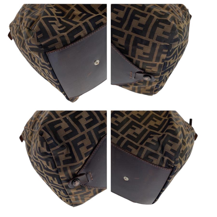 FENDI（フェンディ） ズッカ ブラウン シルバー金具 キャンバス 15418