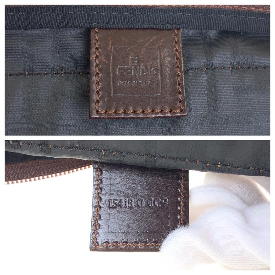 FENDI（フェンディ） ズッカ ブラウン シルバー金具 キャンバス 15418