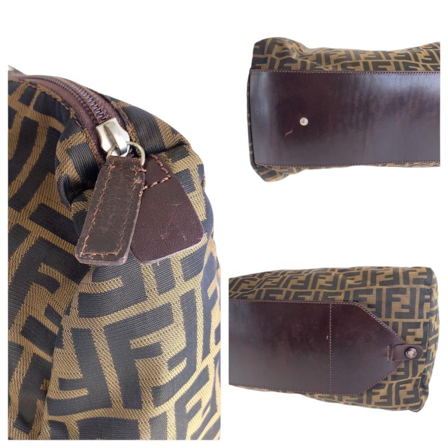 FENDI（フェンディ） ズッカ ブラウン シルバー金具 キャンバス 15418