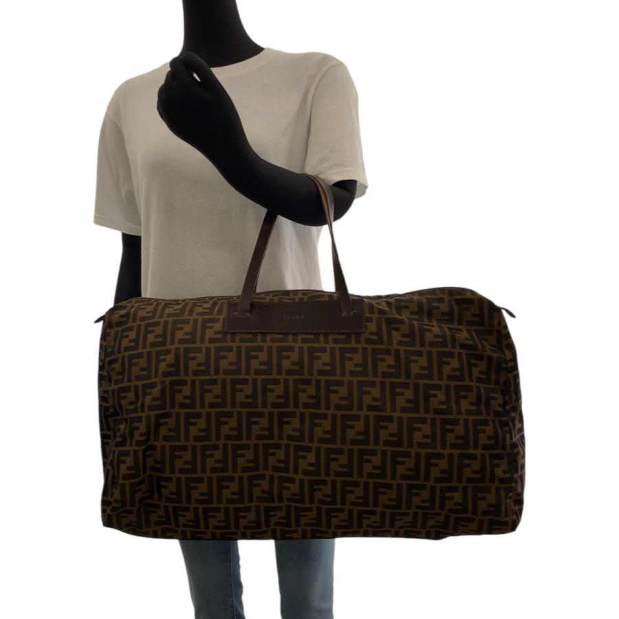 ゆ*ん様 FENDI ハンドバッグ トートバッグ ズッカ柄 シルバーF金具　美品 FENDI（フェンディ） ズッカ ブラウン シルバー金具 キャンバス 15418