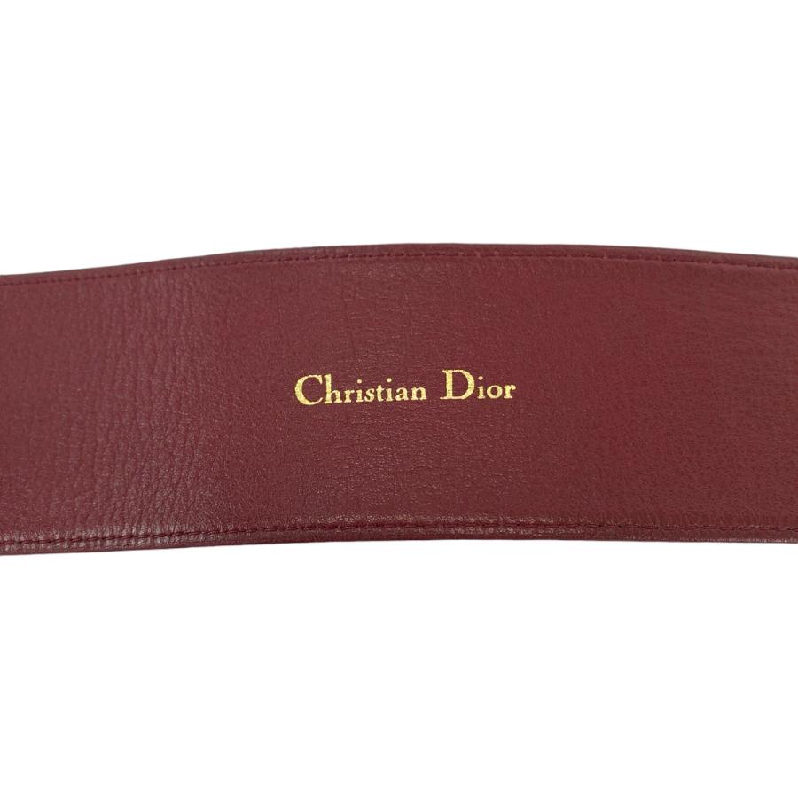希少　Christian Dior ソフトレザー ベルト レッド サッシュベルト 美品 Dior ディオール ヴィンテージ ワインレッド ゴールド金具 レザー