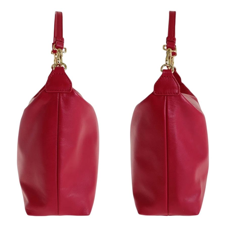 FURLA ハンドバッグ ゴールド金具 FURLA（フルラ） 美品 レッド ゴールド金具 レザー ハンドバッグ