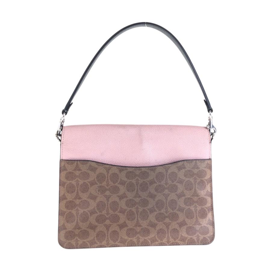 COACH（コーチ） シグネチャー ピンク ブラウン シルバー金具 レザー
