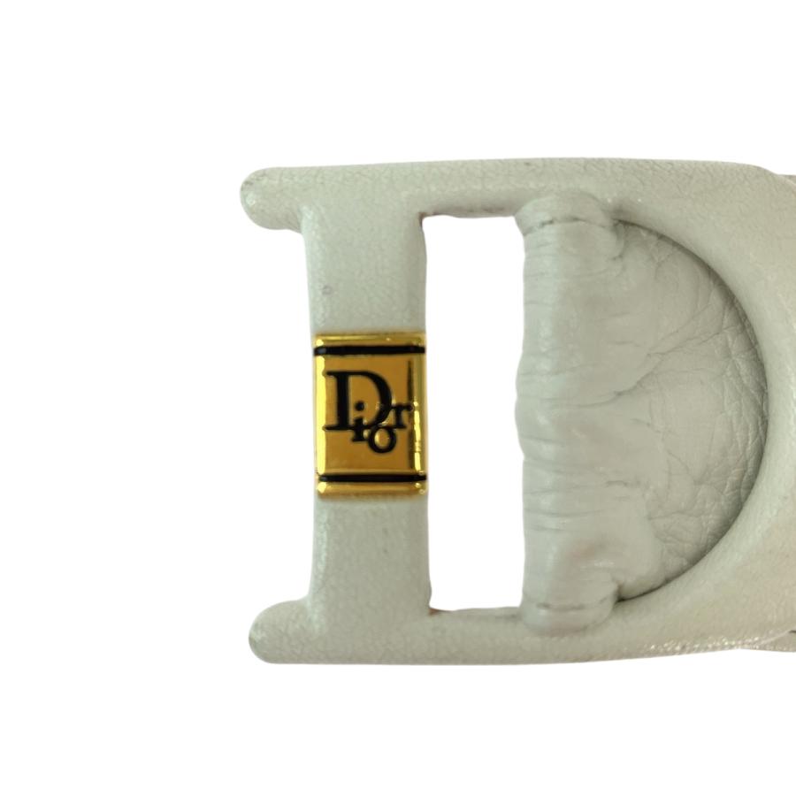 レア　ディオール　ヴィンテージ　サッシュベルト　白 Christian Dior - レア ディオール ヴィンテージ サッシュベルト 白の