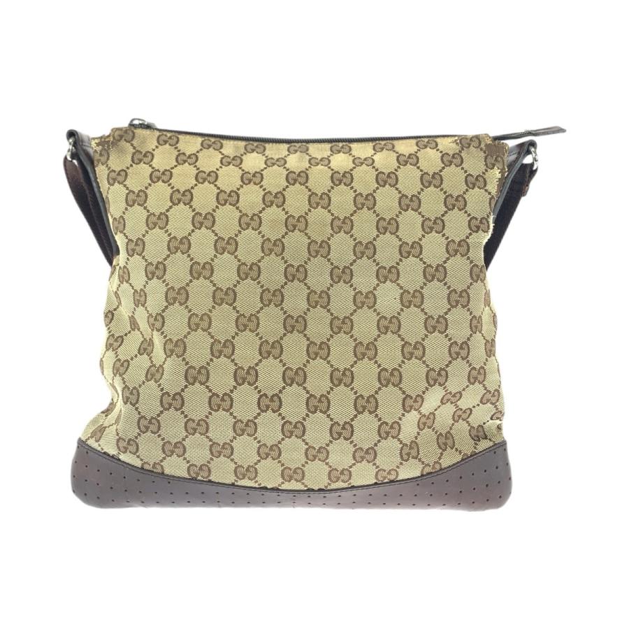 GUCCI グッチ ブラウン ベージュ ゴールド金具 GGキャンバス/レザー 