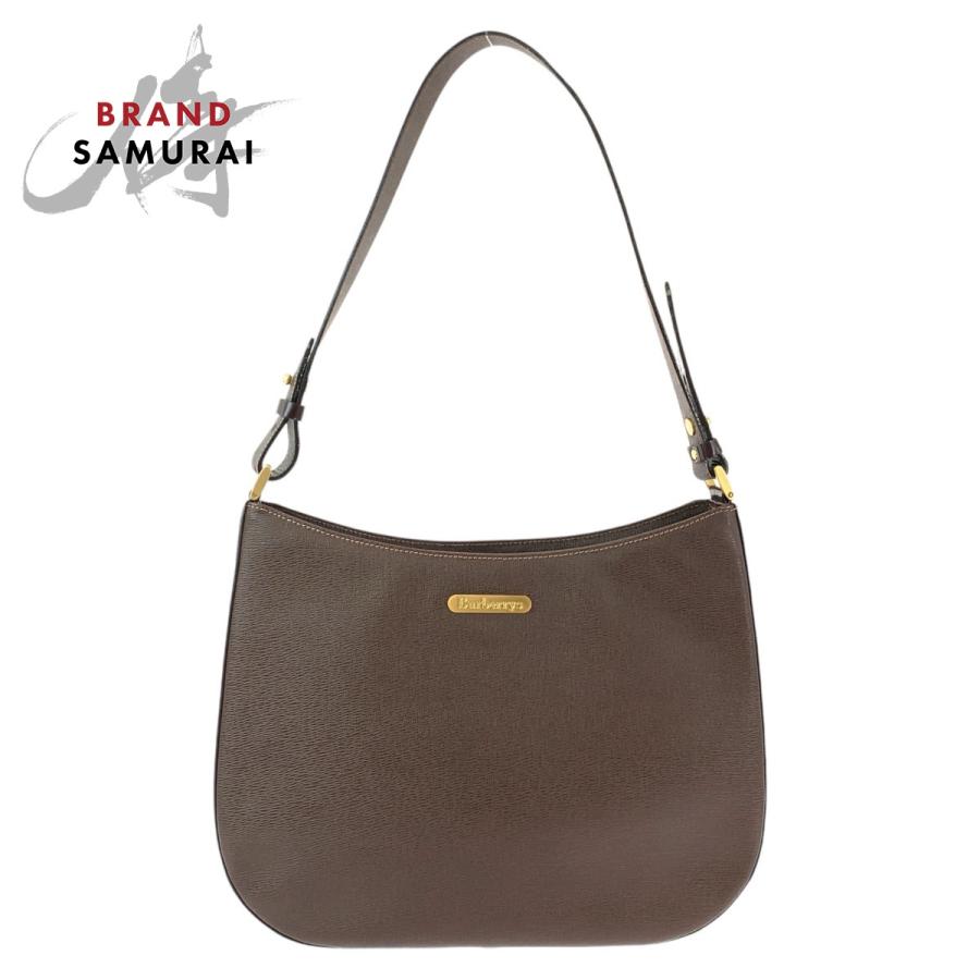 BURBERRY（バーバリー） 美品 中チェック柄 ブラウン ゴールド金具 