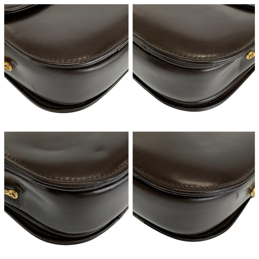 CELINE（セリーヌ） ヴィンテージ 馬車金具 ブラウン ゴールド金具