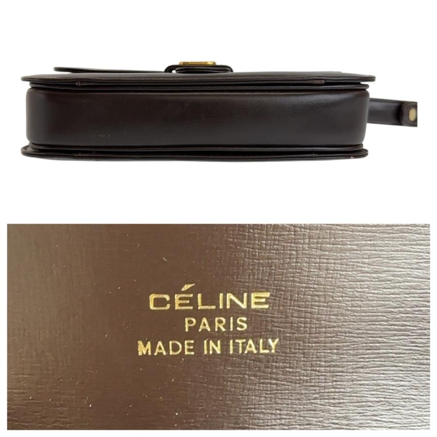 CELINE（セリーヌ） ヴィンテージ 馬車金具 ブラウン ゴールド金具