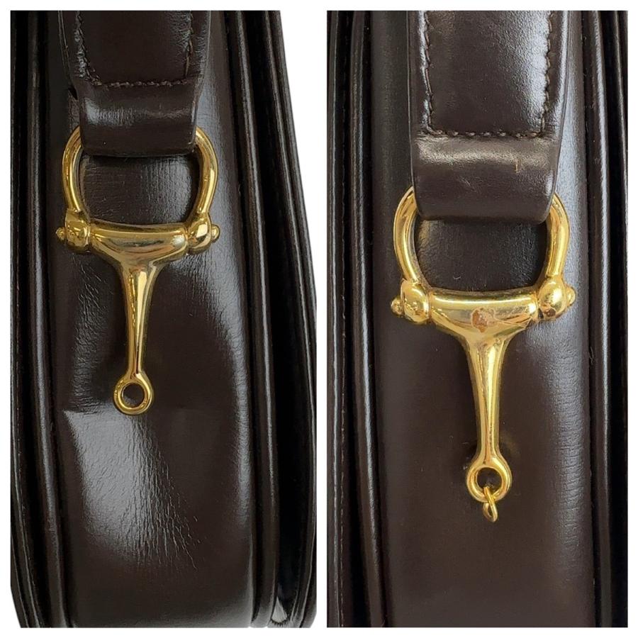 CELINE（セリーヌ） ヴィンテージ 馬車金具 ブラウン ゴールド金具
