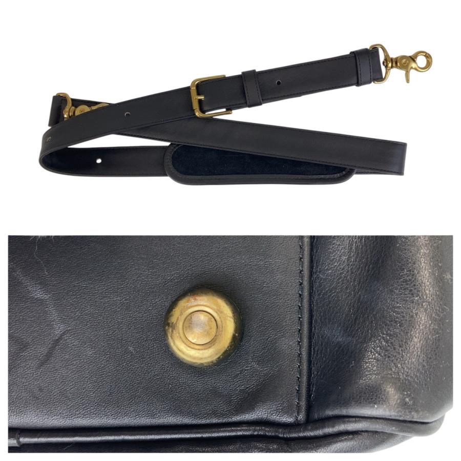 COACH 美品 コーチ オールドコーチ ブラック 黒 ゴールド金具 レザー