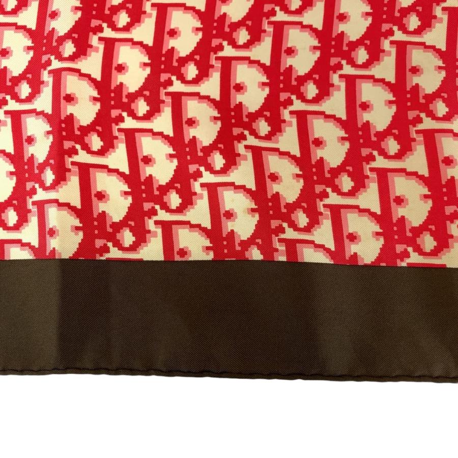 ディオール スカーフ 総柄 派手 大判 ロゴ トロッター ブラウン