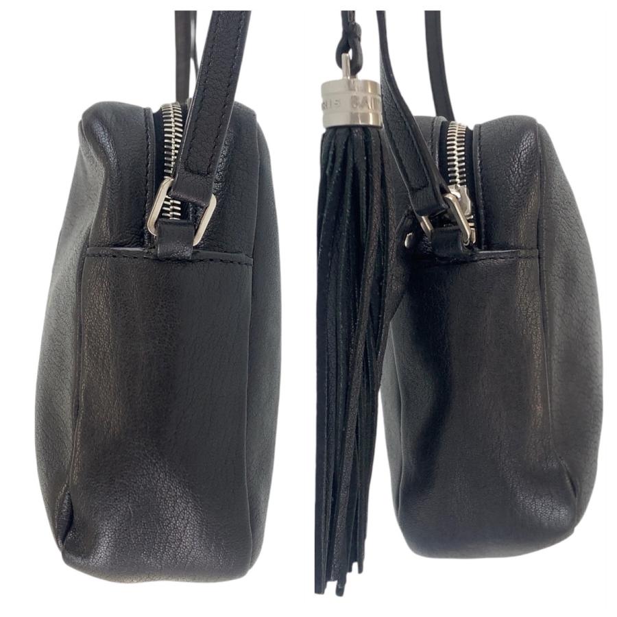 SAINT LAURENT PARIS サンローランパリ YSL ブラック 黒 シルバー金具
