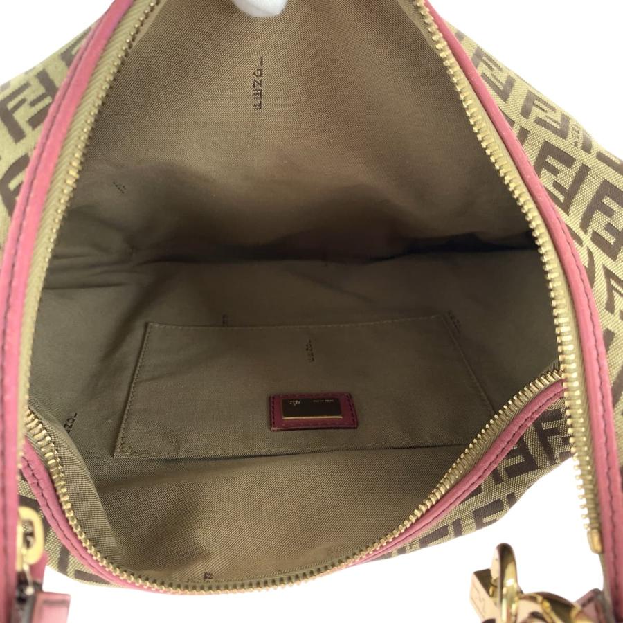 FENDI（フェンディ） 美品 ズッキーノ シェフ ホーボー ブラウン 