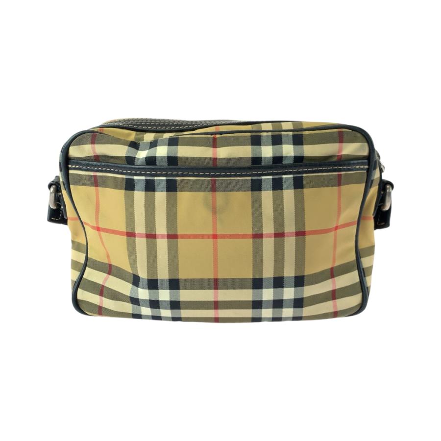 美品 BURBERRY バーバリー チェック柄 男女兼用 ブラウン ブラック シルバー金具 ナイロン ショルダーバッグ ポシェット メンズ 409452 | BURBERRY | 01