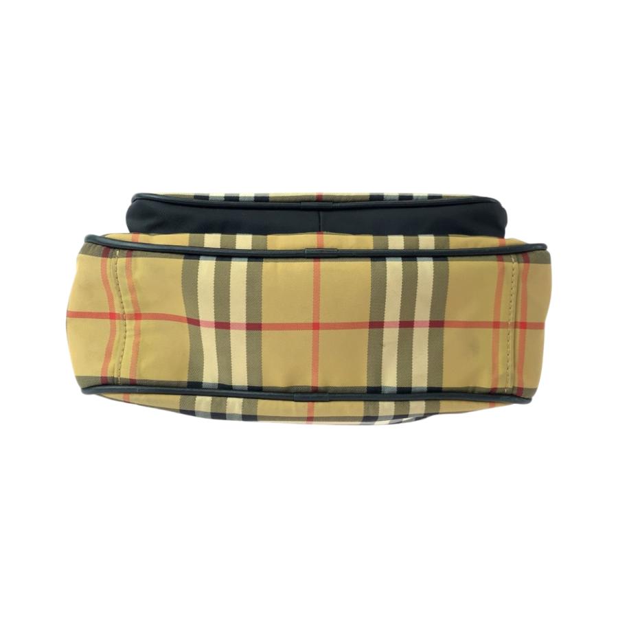 美品 BURBERRY バーバリー チェック柄 男女兼用 ブラウン ブラック シルバー金具 ナイロン ショルダーバッグ ポシェット メンズ 409452 | BURBERRY | 09