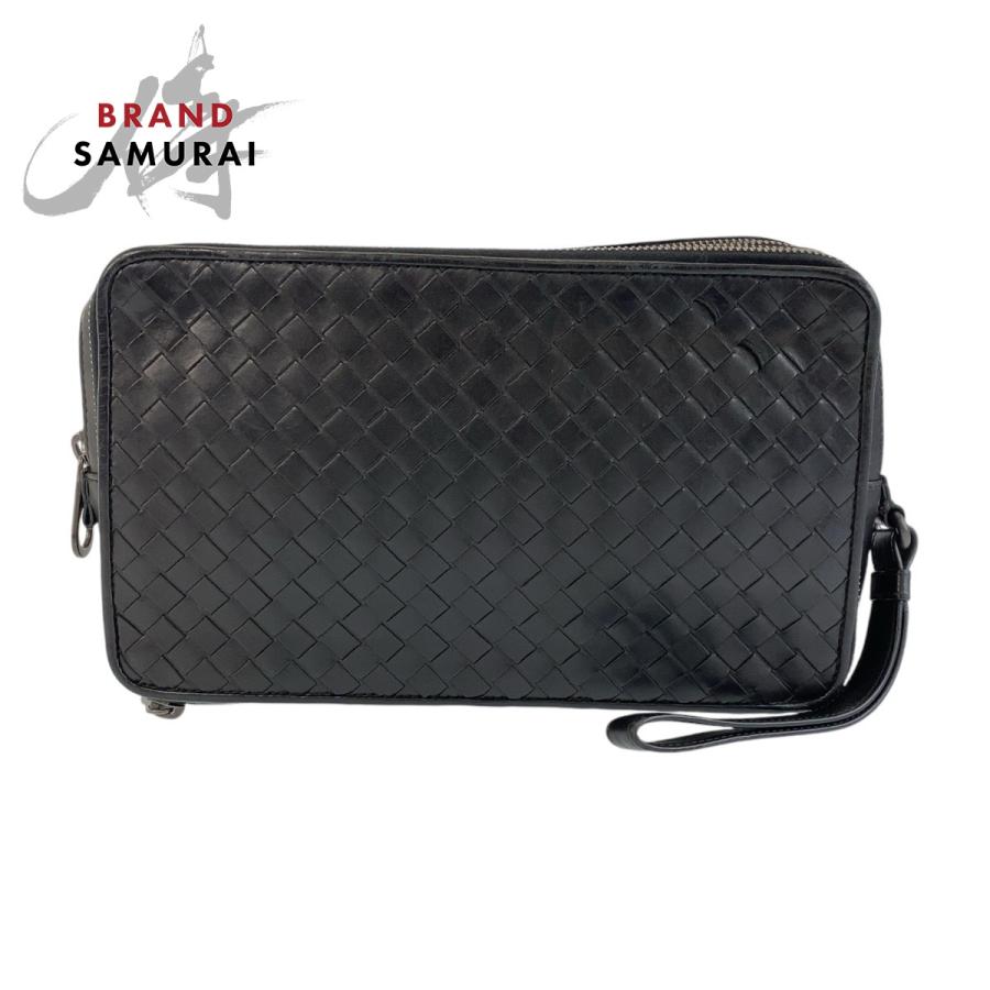 美品 BOTTEGAVENETA ボッテガヴェネタ イントレチャート ブラック 黒  