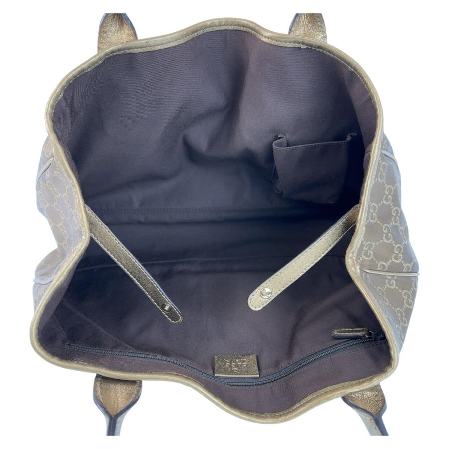 GUCCI グッチ プリンシー GG柄 ブラウン ゴールド金具 サテン/レザー 163805 トートバッグ ショルダーバッグ レディース 409495 | GUCCI | 02