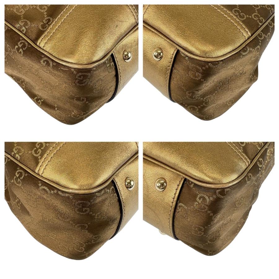 GUCCI グッチ プリンシー GG柄 ブラウン ゴールド金具 サテン/レザー 163805 トートバッグ ショルダーバッグ レディース 409495 | GUCCI | 03