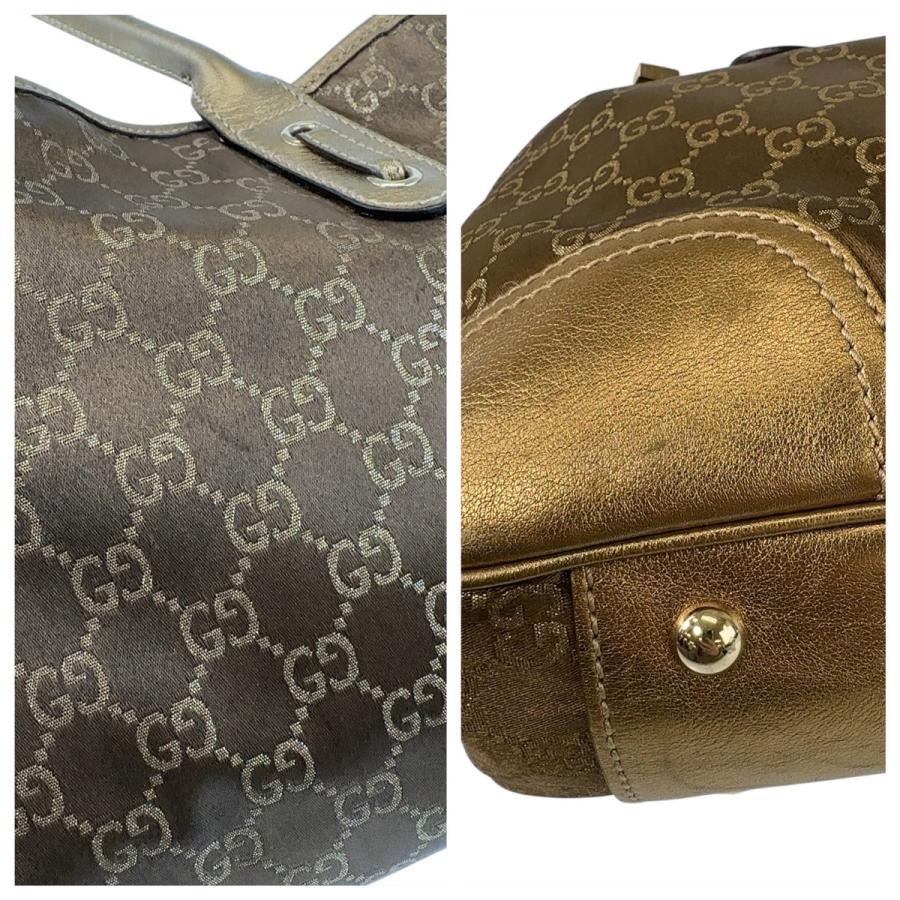 GUCCI グッチ プリンシー GG柄 ブラウン ゴールド金具 サテン/レザー 163805 トートバッグ ショルダーバッグ レディース 409495 | GUCCI | 07