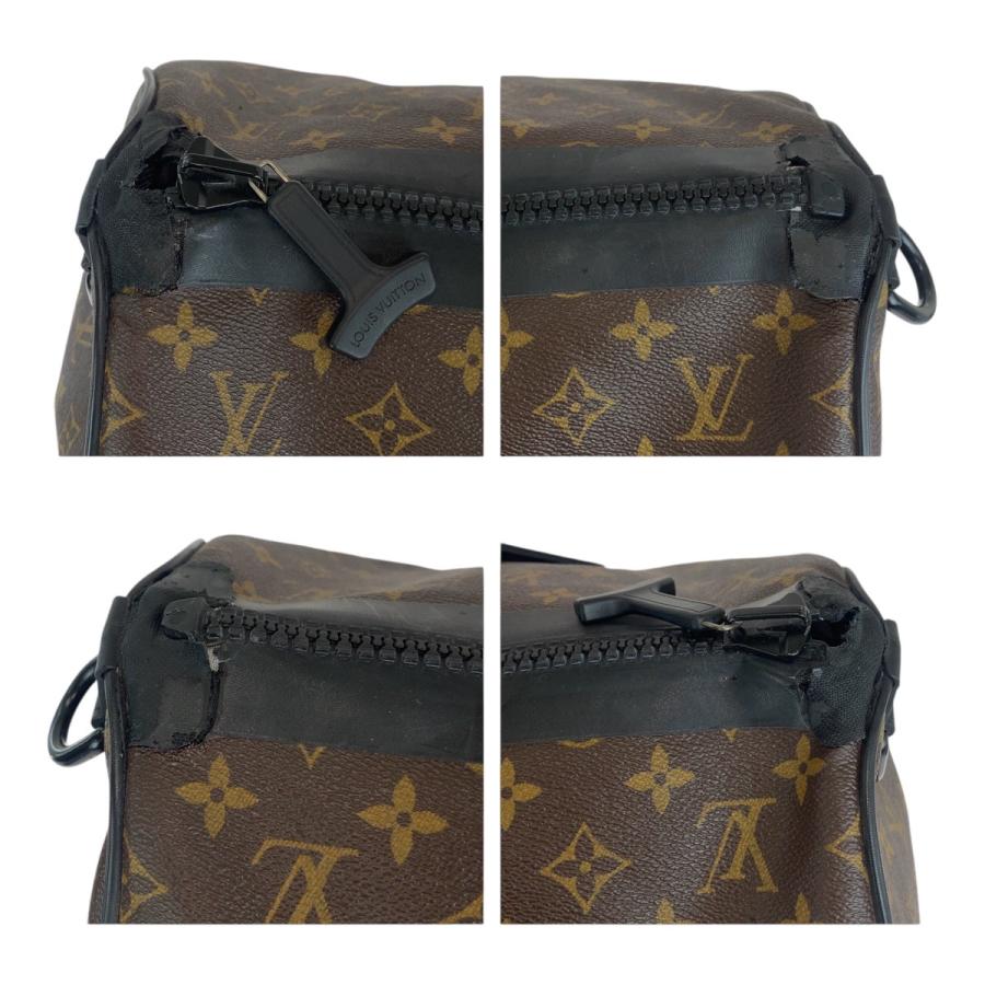 LOUIS VUITTON ルイヴィトン モノグラム マカサー ウォータープルーフ キーポルバンドリエール55 ブラウン ブラック PVC M41411 ボストンバッグ 防水加工 メンズ 409525 【中古】 LOUIS VUITTON（ルイ・ヴィトン） モノグラム マカサー ウォーター