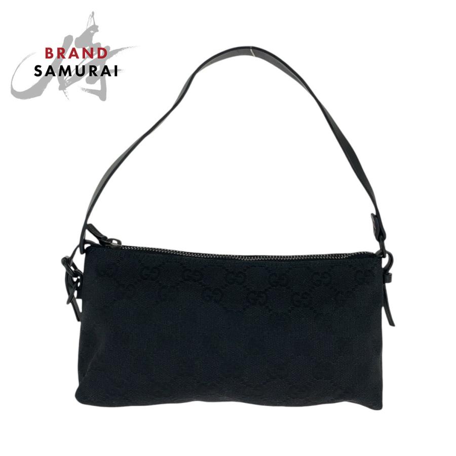GUCCI（グッチ） 美品 ブラック 黒 GGキャンバス/レザー 103399