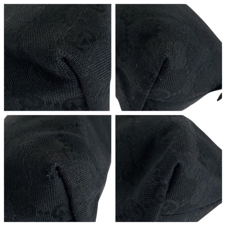 GUCCI（グッチ） 美品 ブラック 黒 GGキャンバス/レザー 103399