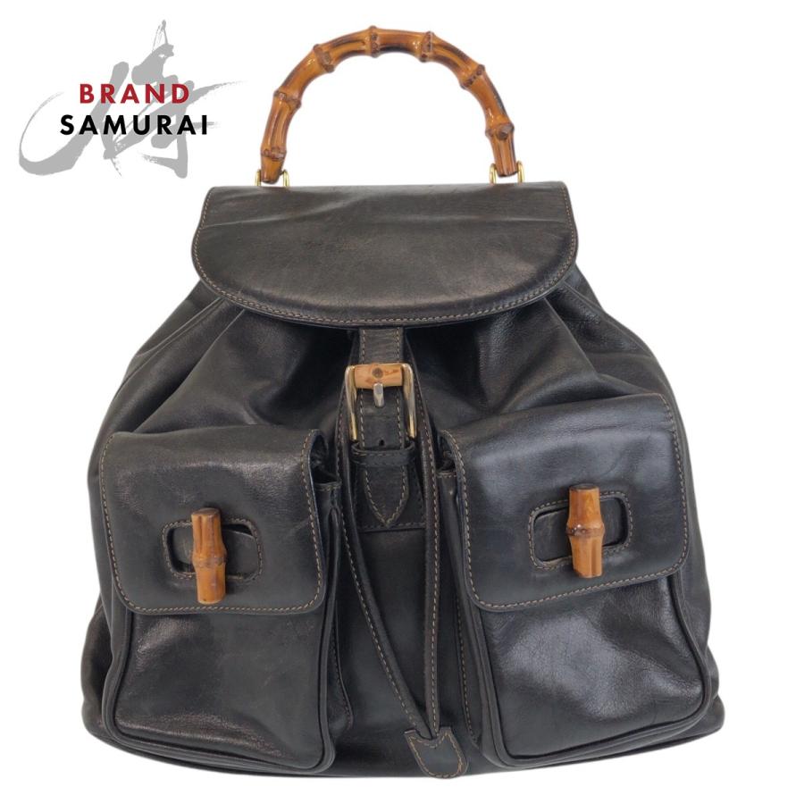 GUCCI（グッチ） バンブー ブラック 黒 ゴールド金具 レザー 003 2058 