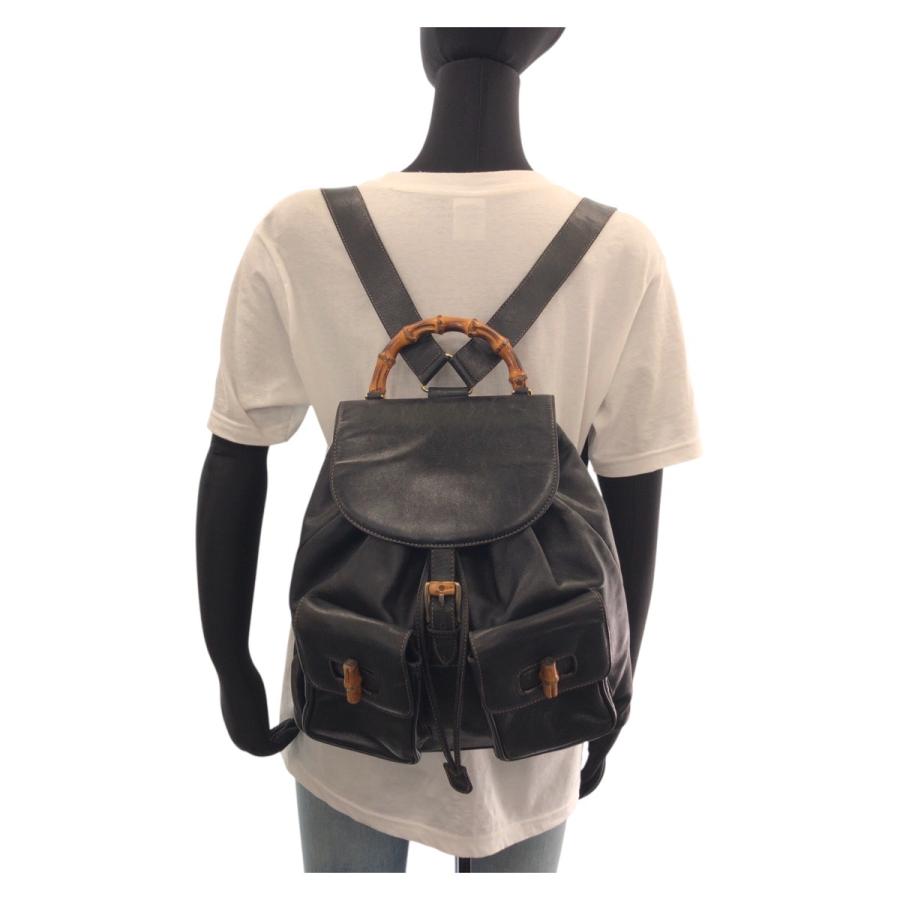 GUCCI（グッチ） バンブー ブラック 黒 ゴールド金具 レザー 003 2058 
